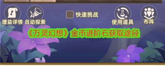 万灵幻想金币进阶石获取途径：高级玩法技巧分享