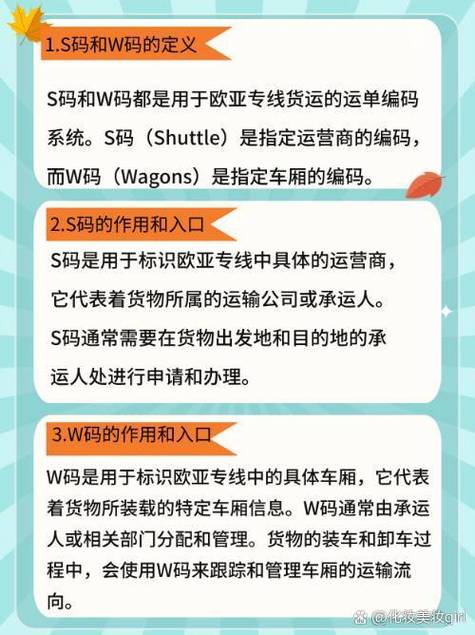 深入解析欧亚专线W码的区别O